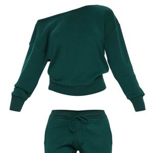 🚨Bottle Green Knitted Lounge Set *BRAND NEW*